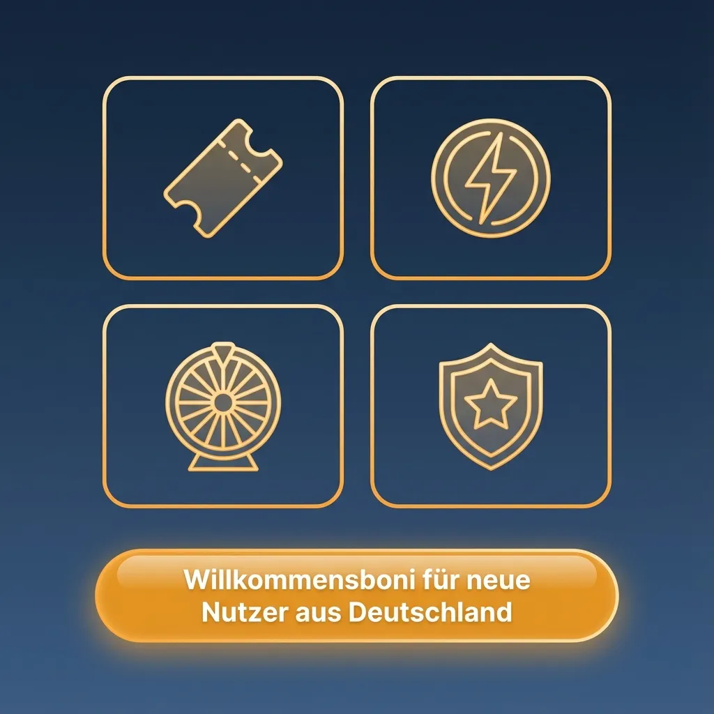 Banner „Willkommensboni für neue Nutzer aus Deutschland“ mit Hinweisen zu Casino- und Sportwetten-Bonus, Beträgen und Bedingungen