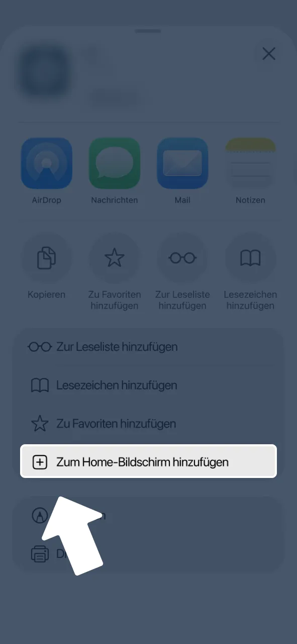 Wähle zum Home Bildschirm bei Platincasino für schnellen Zugriff.